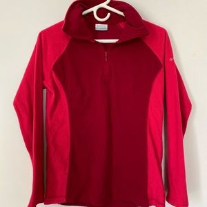 Columbia women’s small long sleeve pink fleece pullover